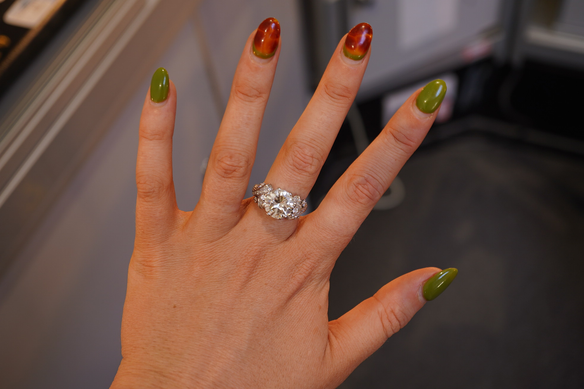 A diamond ring, mid 20th century